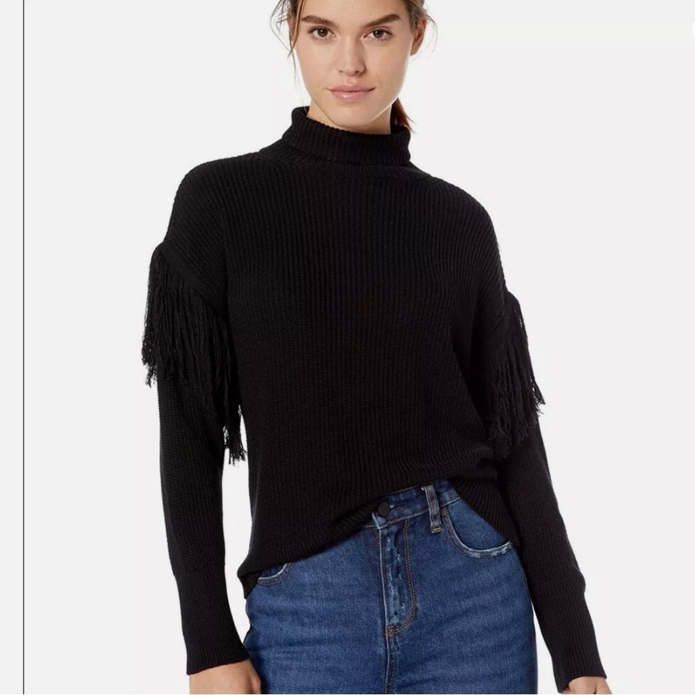 Ramy Brook Grayson Fringe Turtleneck Sweater